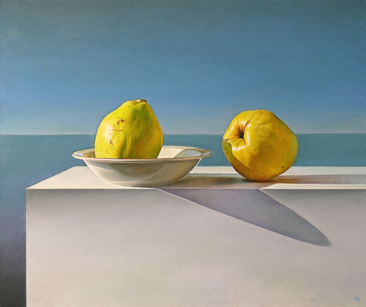 "Still life with quinces", oil on canvas, 50 x 60 cm.